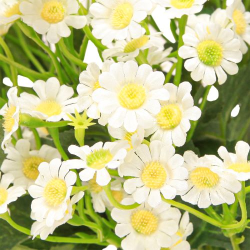 Article Camomille artificielle blanche, 58 cm, 4 pièces