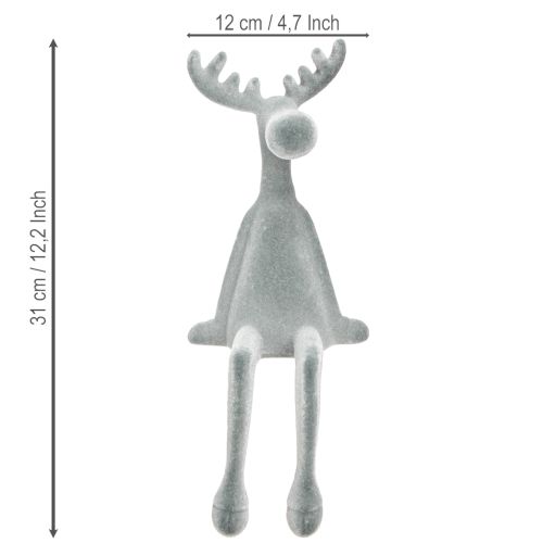 Article Bordure décorative Elk H31cm Gris 3 pièces