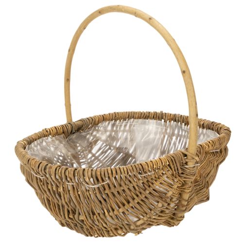 Panier en osier naturel avec film plastique – Lot de 3 tailles acheter | Floristik24.fr