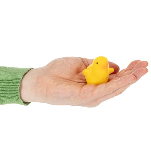 Article Petits poussins de Pâques, floqués jaunes et orange, 4,5 cm de haut, lot de 18.