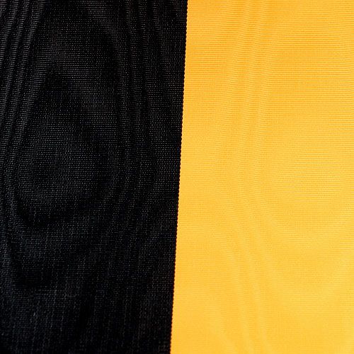 Floristik24 Rubans pour couronnes Moiré Jaune-Noir 100 mm