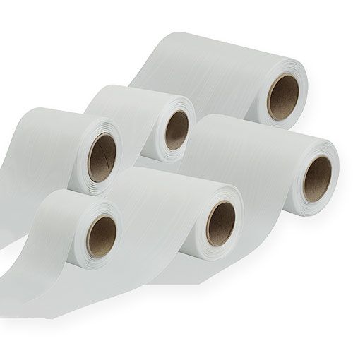 Floristik24 Ruban de couronne blanc différentes largeurs 25m