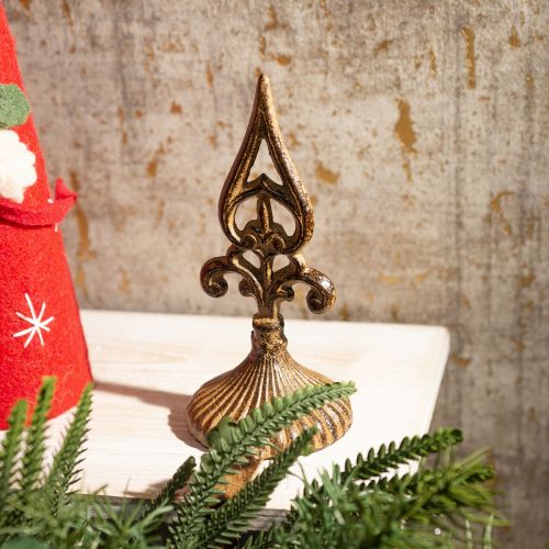 Article Porte couronne rouille support vintage pour debout en fonte H29cm