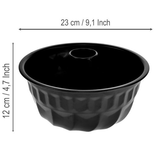 Moule à gâteau Bundt noir décoratif en métal Ø23cm | Floristik24.fr