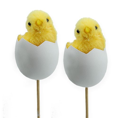 Floristik24 Plug de Pâques poussin 7cm 6pcs