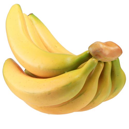 Article Bananes artificielles comme bouquet de nourriture factice jaune 21cm