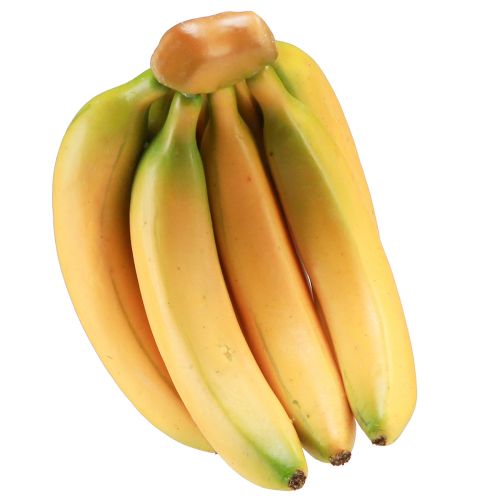 Article Bananes artificielles comme bouquet de nourriture factice jaune 21cm