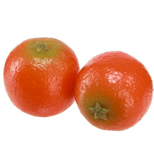 Article Mandarines artificielles dans le filet fruit décoratif Ø5cm 12 pcs