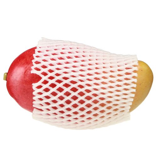 Article Mangue artificielle rouge, jaune, factice alimentaire réaliste 15cm