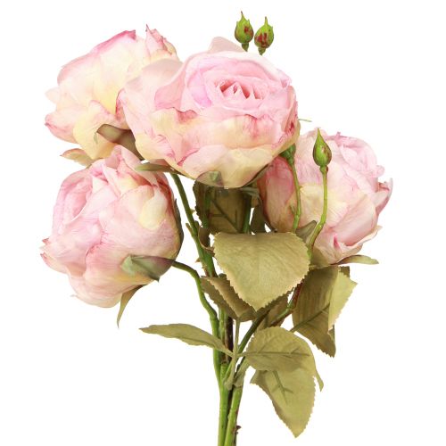 Floristik24 Roses artificielles roses artificielles fleurs en soie rose L44cm 4 pcs