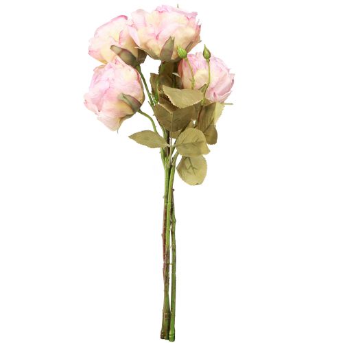Article Roses artificielles roses artificielles fleurs en soie rose L44cm 4 pcs