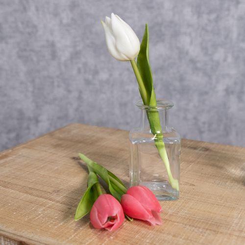 Article Tulipe artificielle, décoration réaliste, fleur artificielle durable pour la maison, 21 cm, lot de 6