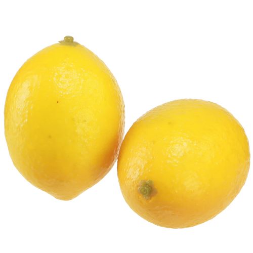 Article Fruit décoratif citron artificiel Ø4,5cm H6,5cm 12 pcs