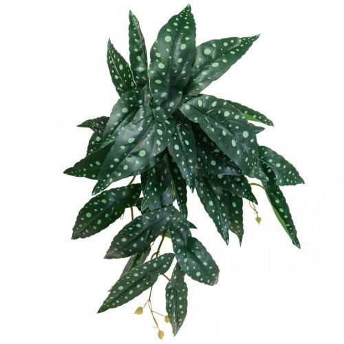 Floristik24 Bégonia Artificiel Plante Artificielle Vert, Vert Foncé 42×28cm