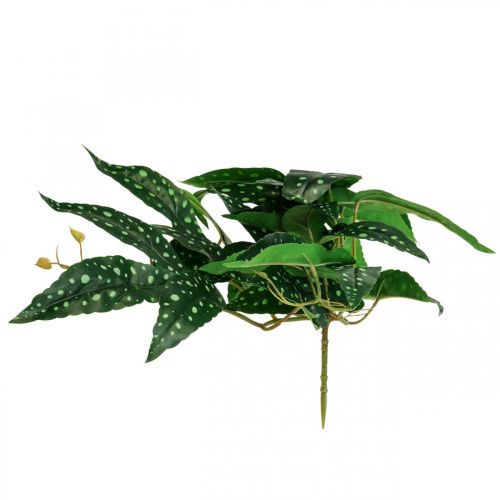 Floristik24 Bégonia Artificiel Plante Artificielle Vert, Vert Foncé 42×28cm