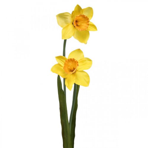 Floristik24 Jonquilles Artificielles Fleurs en Soie Jaune 2 fleurs 61cm