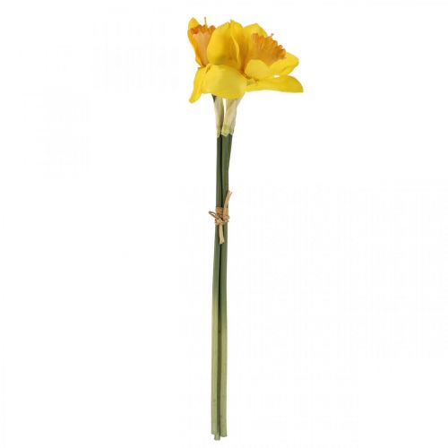 Article Jonquilles artificielles fleurs en soie jonquilles jaunes 40cm 3 pcs