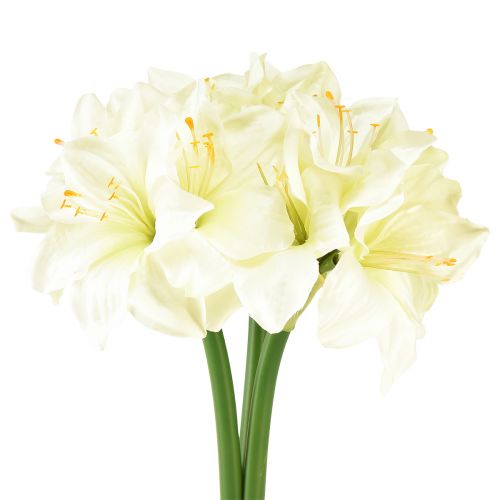 Article Étoile de chevalier artificielle comme de vraies fleurs artificielles amaryllis blanc 40cm 3pcs