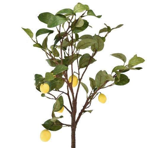 Citronnier artificiel en pot jaune 90cm