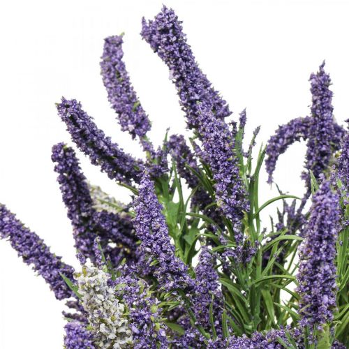 Lavande artificielle plante artificielle décorative violet blanc arbuste 46cm