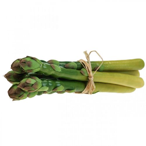 Floristik24 Asperges artificielles végétales bouquet d&#39;asperges décoratives L23cm 5pcs