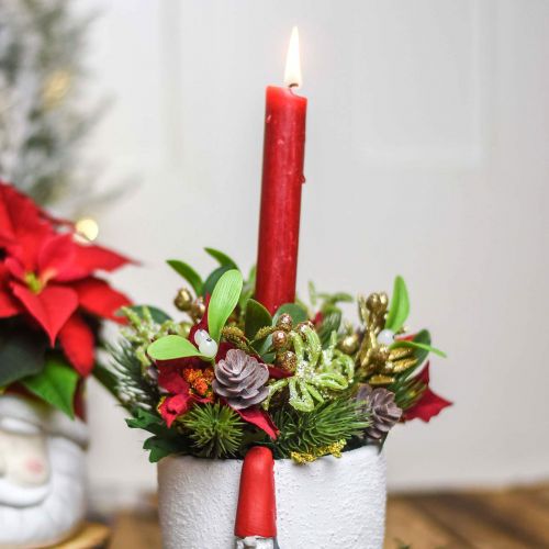 Floristik24 Bouquet d&#39;hiver artificiel avec cônes, décoration de l&#39;avent L30cm lot de 4pcs