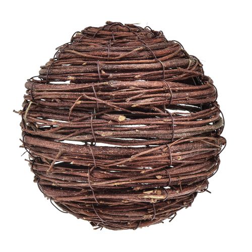 Article Boule en vignes marron naturel à décorer Ø14cm H14cm