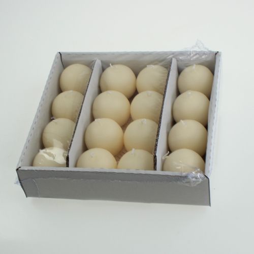 Floristik24 Bougies boule 60mm crème 16 pcs