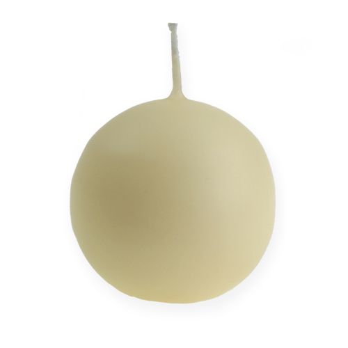 Bougies boule 80mm crème 6 pcs