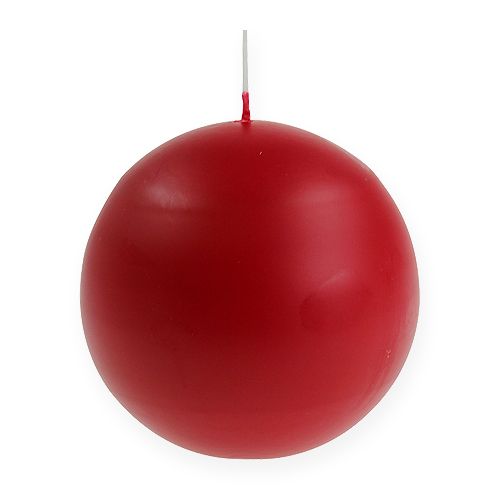 Bougies boule 100mm rouge 6pcs