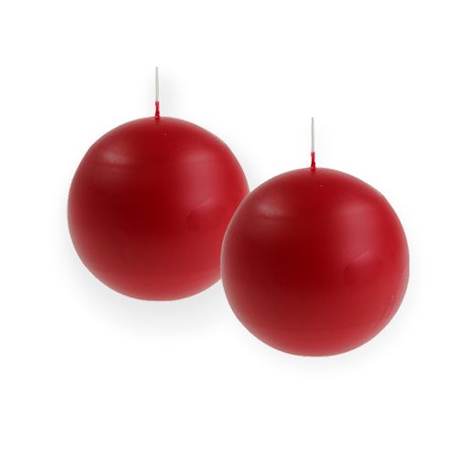 Floristik24 Bougies boule 60mm rouge 16 pcs