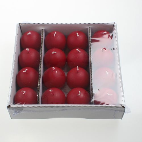 Floristik24 Bougies boule 60mm rouge 16 pcs
