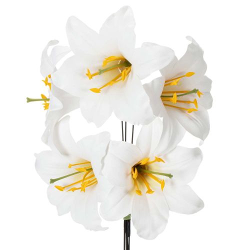 Kunstfleurs Lys Blanc avec Fil 35cm Set de 5