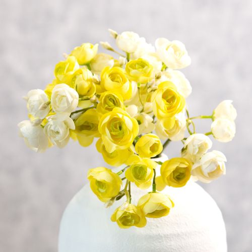 Article Bouquet de renoncules artificielles pour la décoration printanière de la maison, 32 cm, 5 pièces