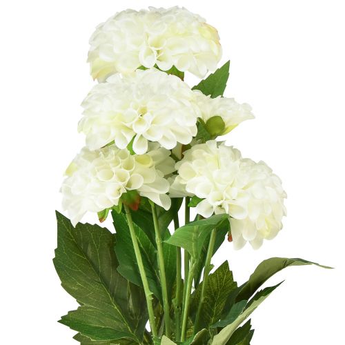 Floristik24 Fleurs artificielles dahlias décoratifs blanc artificiel 50cm