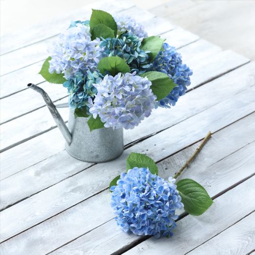 Article Fleurs artificielles décoration hortensia artificielle bleu 69cm