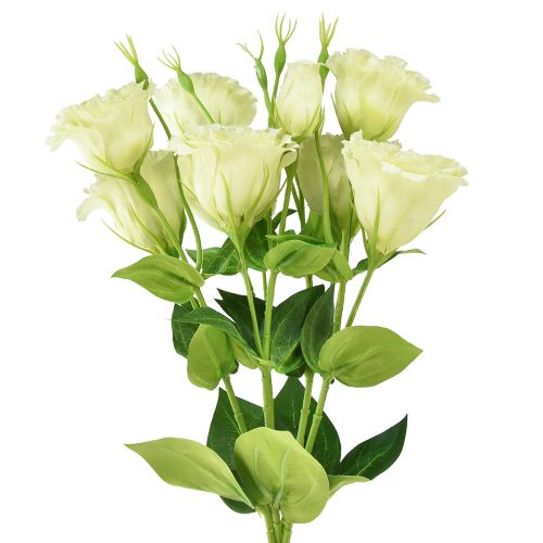 Fleurs artificielles Eustoma Lisianthus jaune vert 52cm 5 pcs