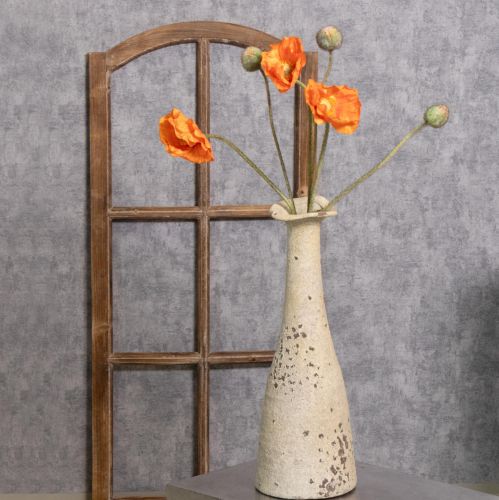 Article Ensemble de fleurs artificielles, bouquet de coquelicots réaliste, décoration pour la maison ou le bureau, 75 cm, 3 pièces