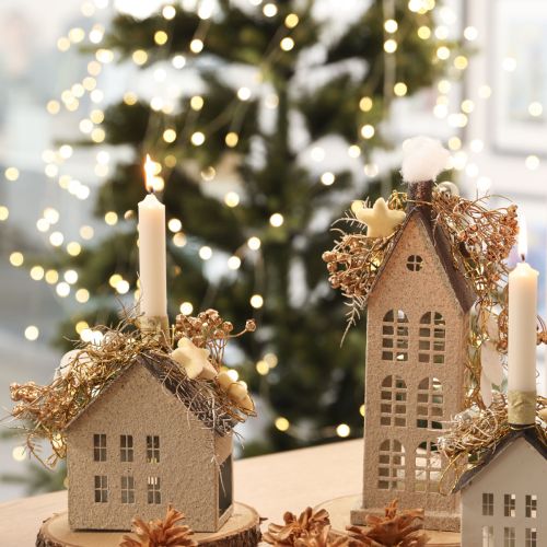 Kunstflachs décoratif doré 54 cm – Lot de 4 branches | Floristik24.fr