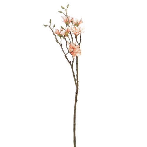 Floristik24 Branche de magnolia avec 6 fleurs Magnolia artificiel saumon 84cm