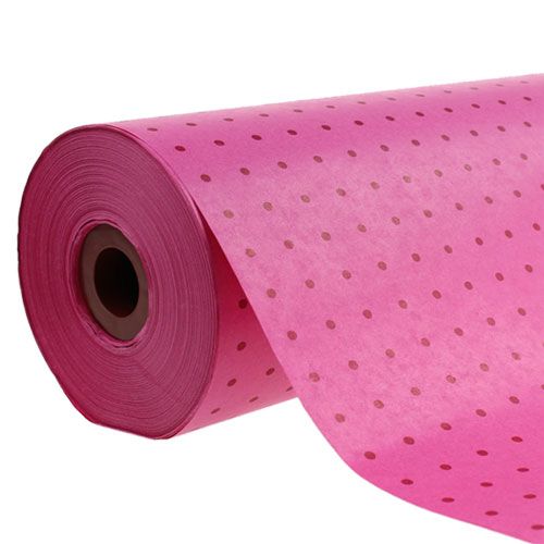 Floristik24 Papier manchette 25cm 100m points rose