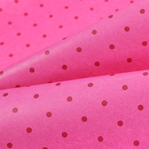 Floristik24 Papier manchette 37,5cm 100m points rose