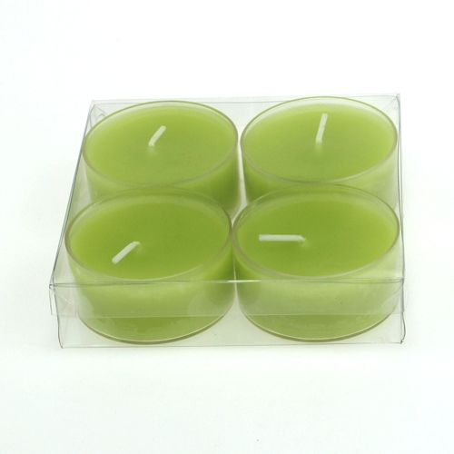 Floristik24 Bougies chauffe-plats vert es maxi Ø 5,7 cm 4 p.