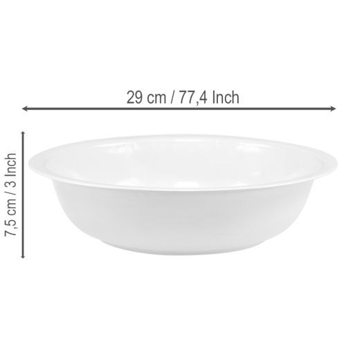 Article Bol en métal, aspect émail blanc, Ø29cm, H7,5cm