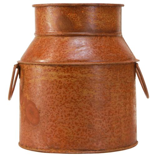 Article Pot à lait jardinière décorative rouille décoration métal Ø13cm H15,5cm