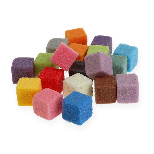 Floristik24 Mini-cube en mousse florale humide colorée 300pcs