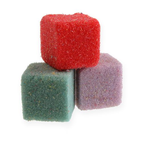 Floristik24 Mini-cube en mousse florale humide colorée 300pcs