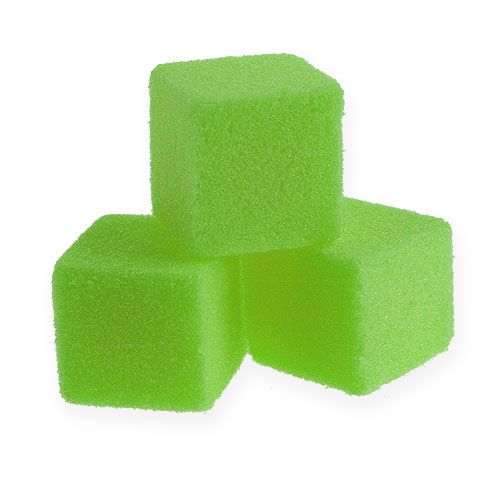 Mini cube mousse humide vert 300p