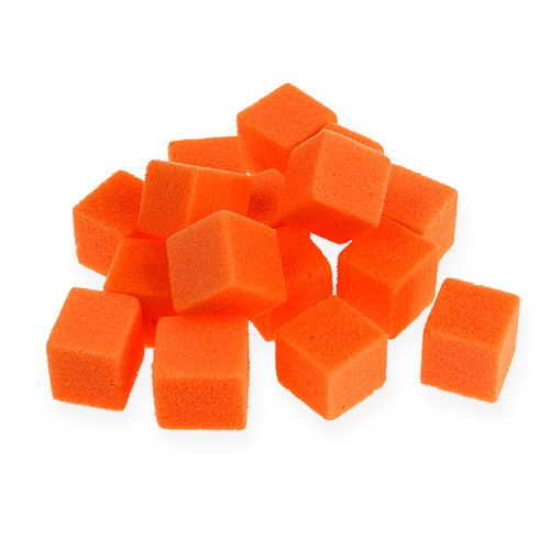 Floristik24 Mousse humide mini-cube orange 300p