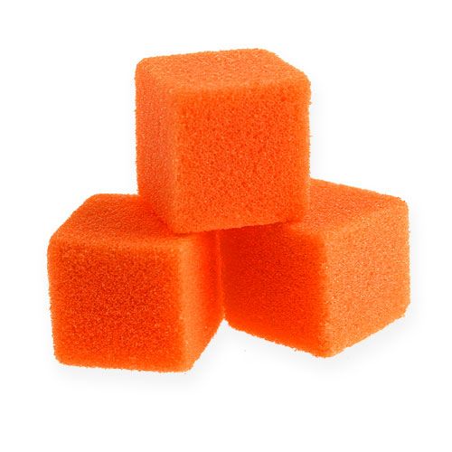 Mousse humide mini-cube orange 300p